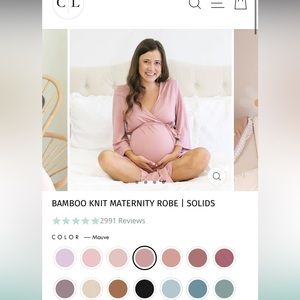 Maternity Robe by Caden Lane in Mauve. One size fits all.